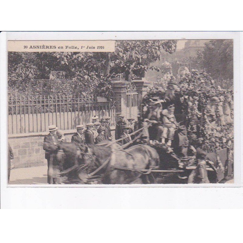ASNIERES: en folie 1er juin 1924 - très bon état