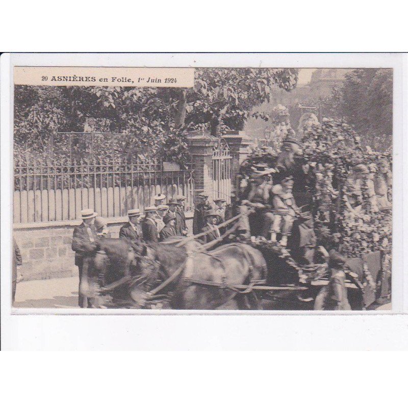 ASNIERES: en folie 1er juin 1924 - très bon état