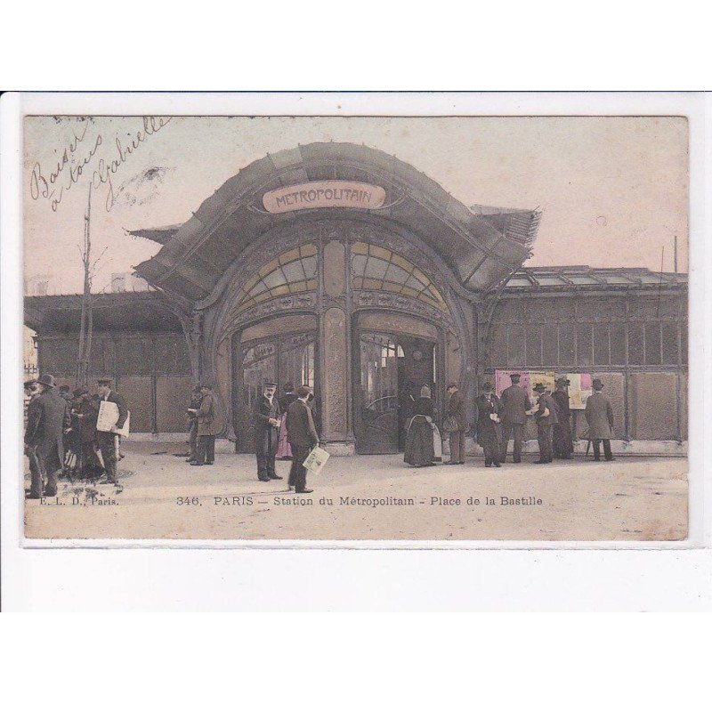 PARIS: station du métropolitain, place de la bastille - état