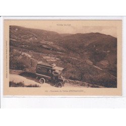 ENTRAYGUES: vallée du lot, panorama du vallon, autobus - très bon état