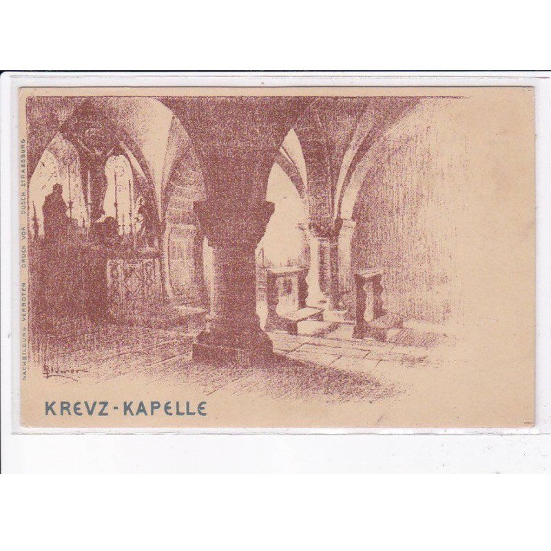KREVZ: kapelle, blumer - état (décollée)