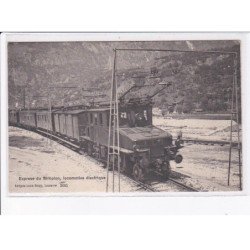 SUISSE: VALAIS: express du simplon locomotive électrique, chemin de fer - très bon état