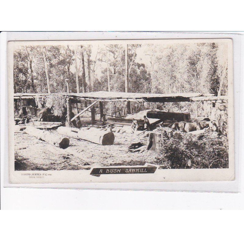 AUSTRALIE: a bush sawmill scierie, bois - très bon état