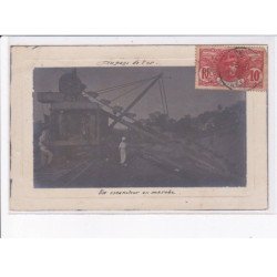 GUINEE: KOBAKO: or, gold, au pays de l'or, un excavateur en marche - très bon état