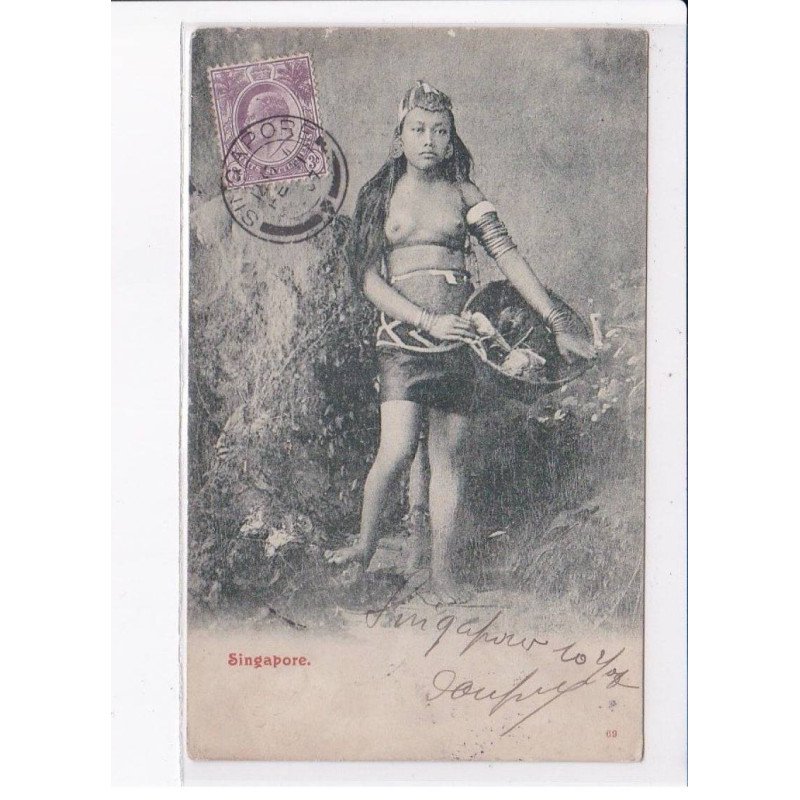 SINGAPOUR: femme nue, nus, nude - très bon état
