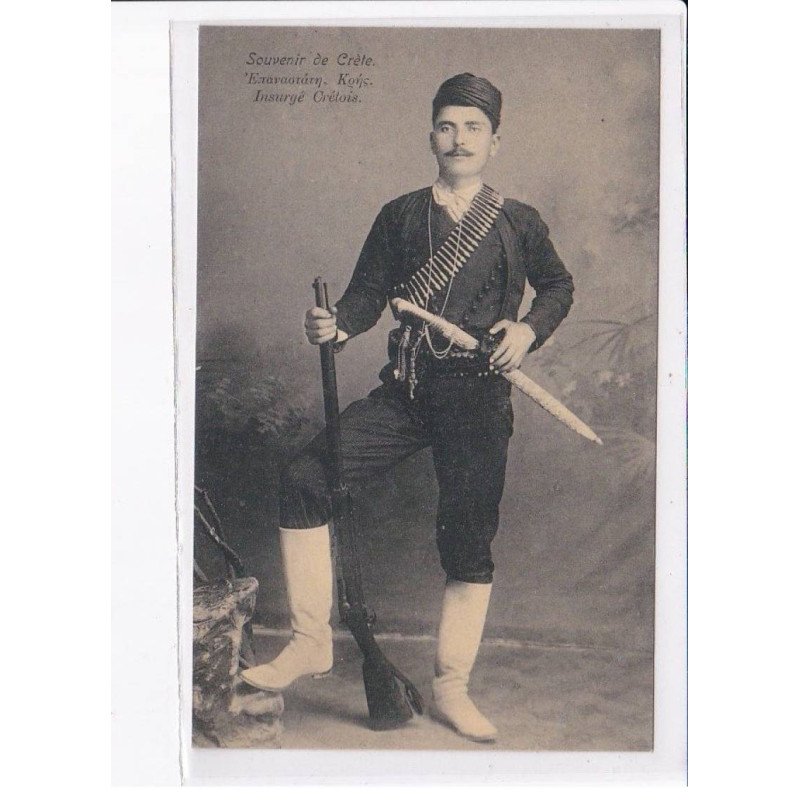 GRECE: souvenir de crète, insurgé crétois - très bon état