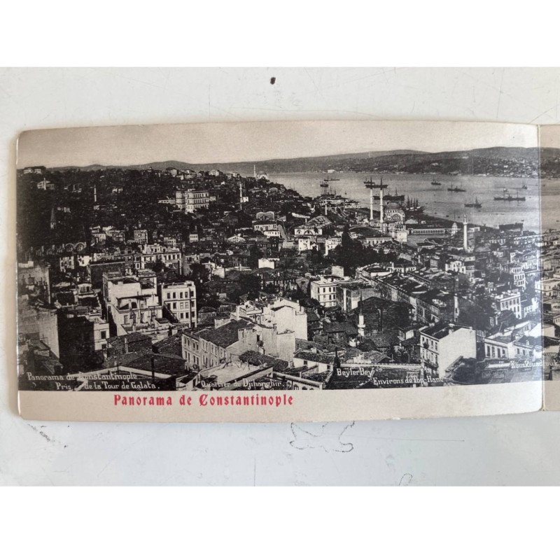 TURQUIE : carte panoramique 6 volets - panorama de Constantinople - très bon état