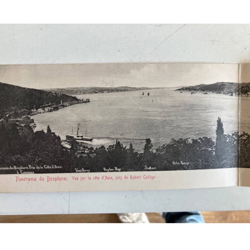 TURQUIE : carte panoramique 4 volets - panorama du Bosphore - très bon état