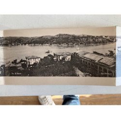 TURQUIE : carte panoramique 4 volets - panorama du Bosphore - très bon état