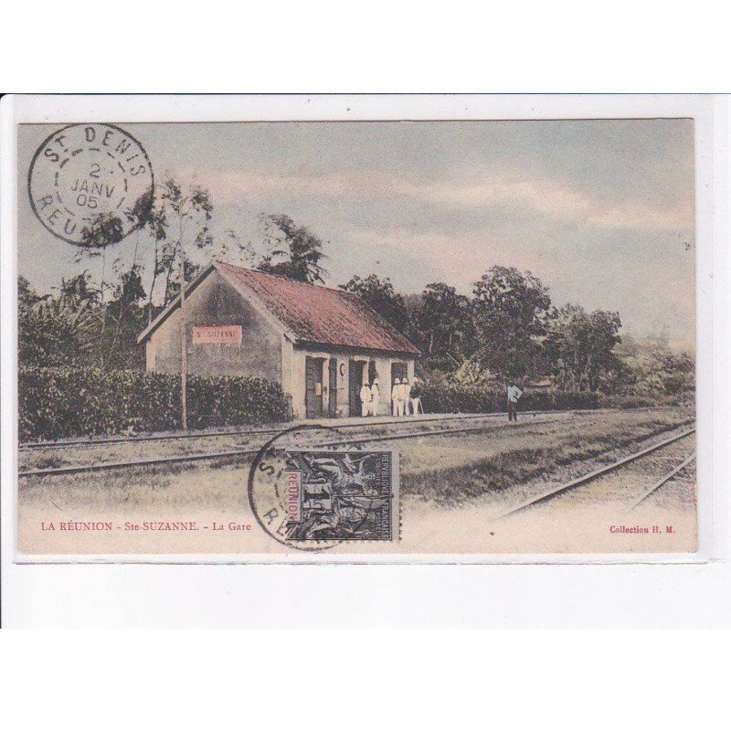 LA REUNION: SAINTE-SUZANNE: la gare (rare en couleur) - très bon état