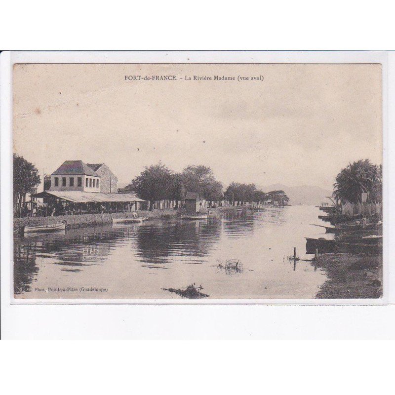 MARTINIQUE: FORT DE FRANCE: la rivière madame (vue aval), phos - très bon état