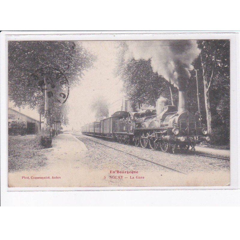 NOLAY: la gare, philatélie - très bon état