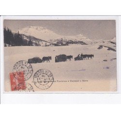 SUISSE: VALAIS: CLAIRMONT: transport des provisions - état