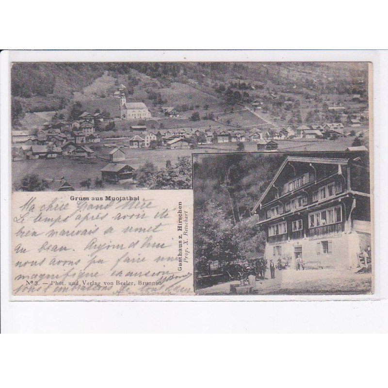 SUISSE: SCHWYZ: MUOTATHAL: vue général, gasthaus - très bon état