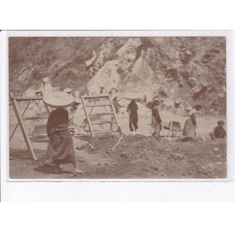 VIETNAM: mines de thang da (tuyen quang) 4 cartes photos, 3 petites photos - très bon état