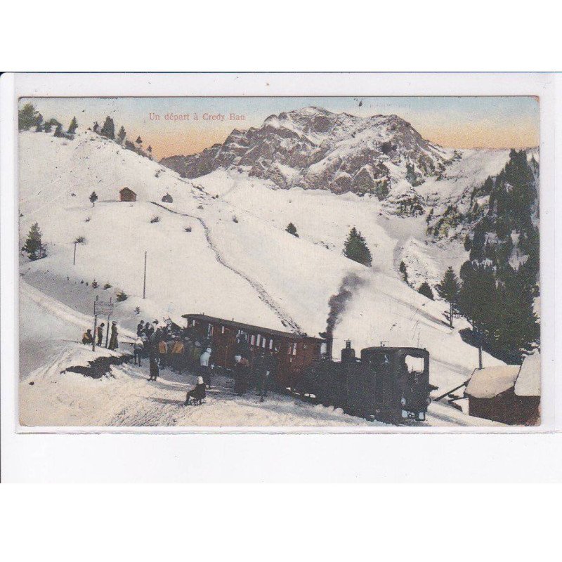 SUISSE: VAUD: un départ à credy bau, train, gare - très bon état