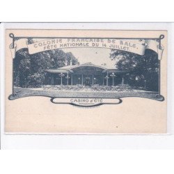SUISSE: BÂLE: colonie française de bale fête nationale du 14 juillet, casino d'été - très bon état