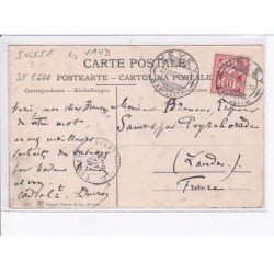 SUISSE: VAUD: VEVEY: le château, vue prise de la terrasse - état