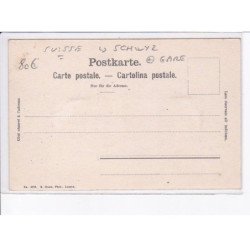 SUISSE: SCHWYZ: ARTH-RIGIBAHN: rigi-xlosterli, gare, train - très bon état