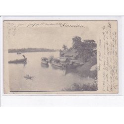 VIETNAM: à localiser, vue de petit bateau, barques  état