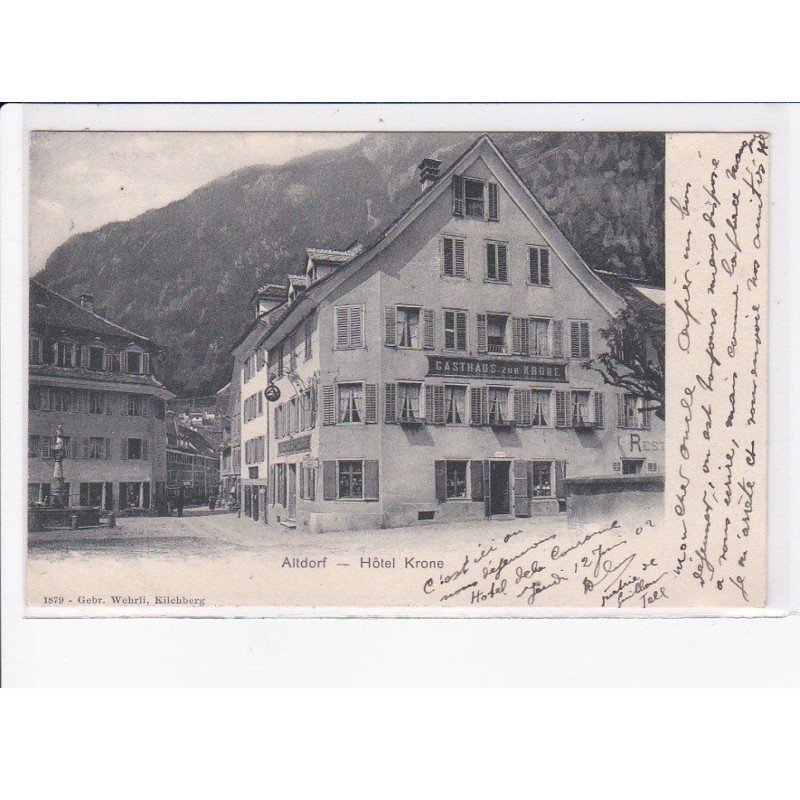 SUISSE: URI: ALTDORF: hôtel krone - très bon état