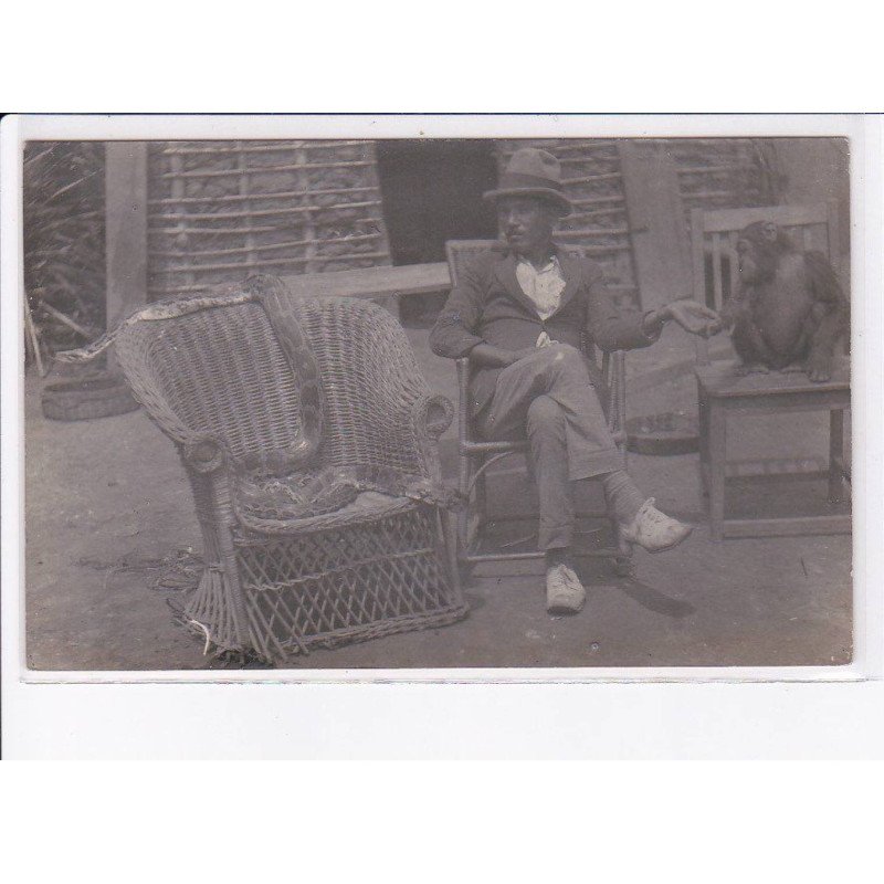 CONGO (?): OUBANGUI (?): personnage, gros serpernt, singe - très bon état
