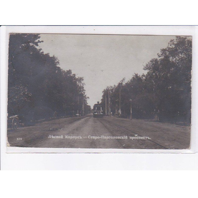 RUSSIE: SAINT-PETERSBURG: train, avenue staro-pargolovskiy - très bon état