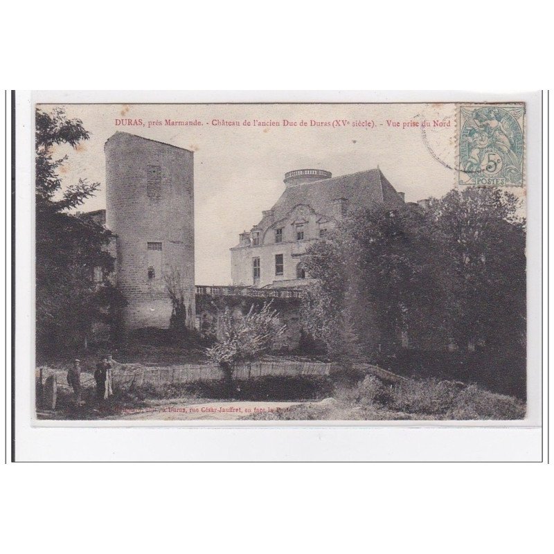 DURAS : chateau de l'ancien duc de duras (XVe siecle), vue prise du nord - tres bon etat