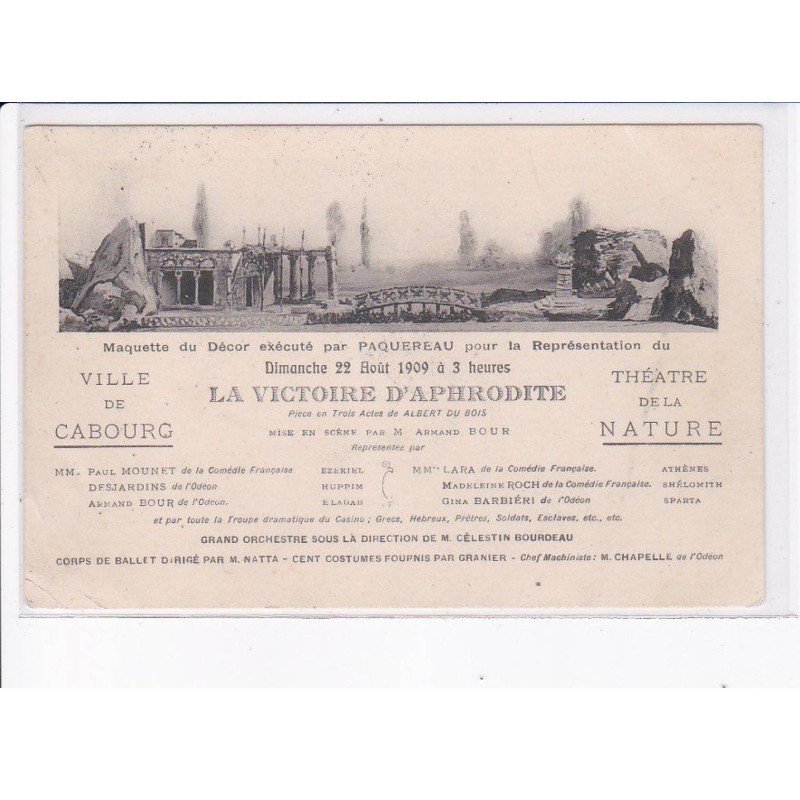 CABOURG: la victoire d'aphrodite, théâtre de la nature - très bon état