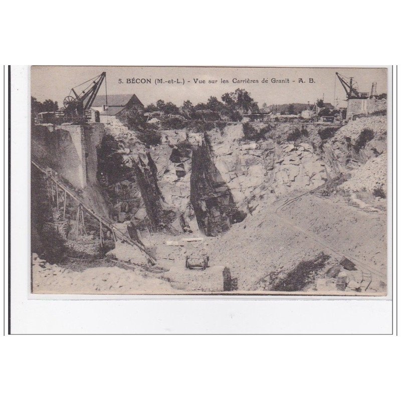 BECON : vue sur les carrieres de granit - tres bon etat