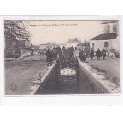 BOURGES: chaland à l'écluse de messire jacques - très bon état