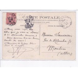 BOURGES: chaland à l'écluse de messire jacques - très bon état