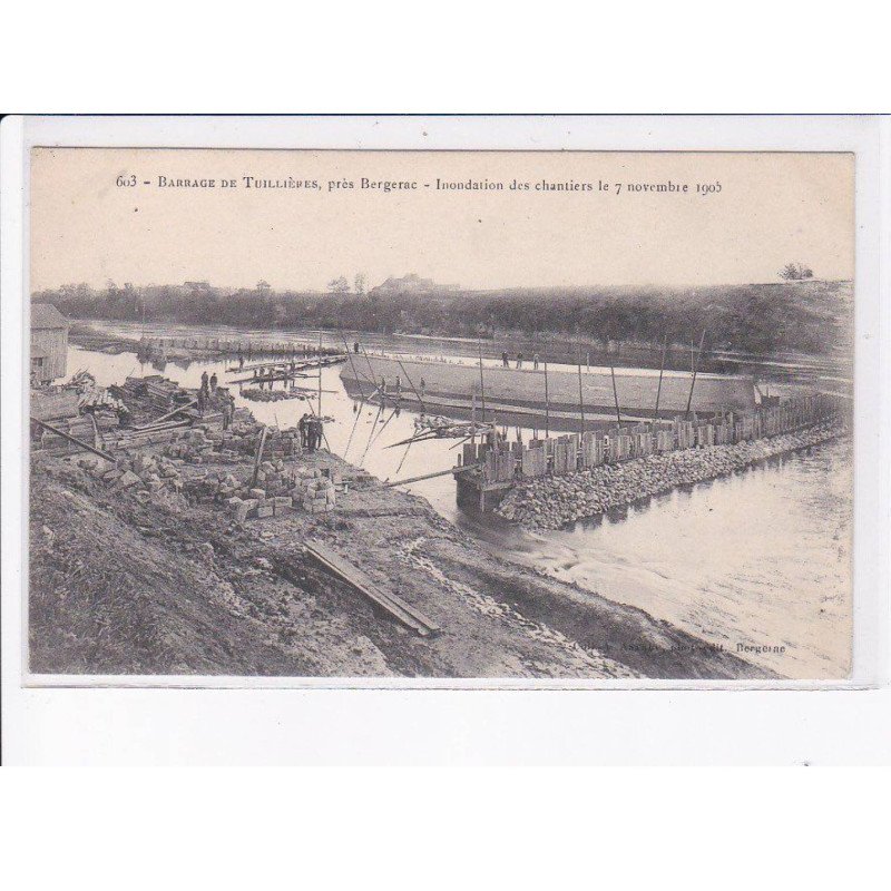 inondation des chantiers le 7 novembre 1905 - très bon état