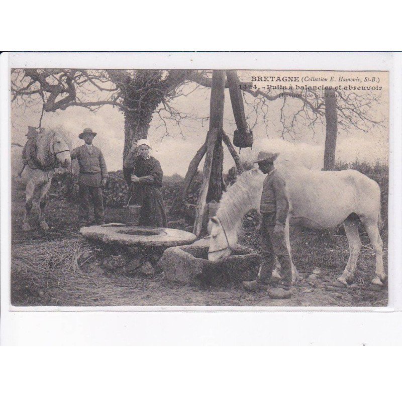 COTE D'ARMOR: puits à balancier et abreuvoir - très bon état