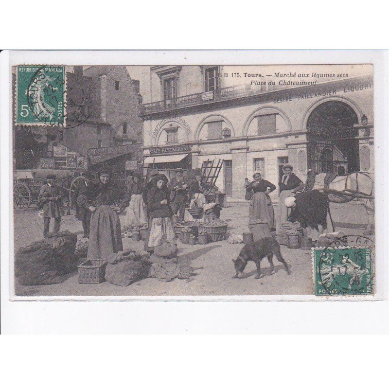 TOURS: marché aux légumes secs place du châteauneuf - très bon état