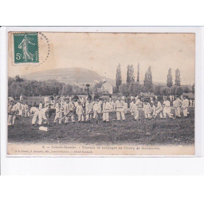 LONS-le-SAUNIER: travaux de campagne au champ de manoeuvres - très bon état
