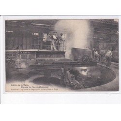 SAINT-CHAMOND: aciéries de la marine, usine, coulée de lingot pour petites pièces de forge - très bon état