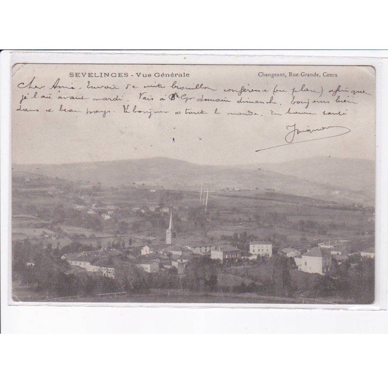 SEVELINGES: vue générale, scène de rue - état