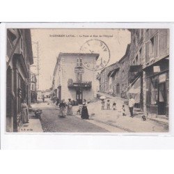 SAINT-GERMAIN-LAVAL: la poste et rue de l'hôpital - très bon état
