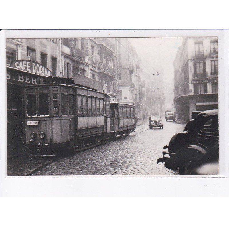 SAINT-ETIENNE: tramway, café dorian, voiture, environs 1960 - état