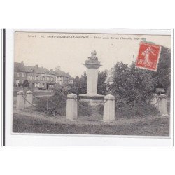 SAINT-SAUVEUR-le-VICOMTE : statue jules barbey d'aurevilly (1908-1889) - tres bon etat