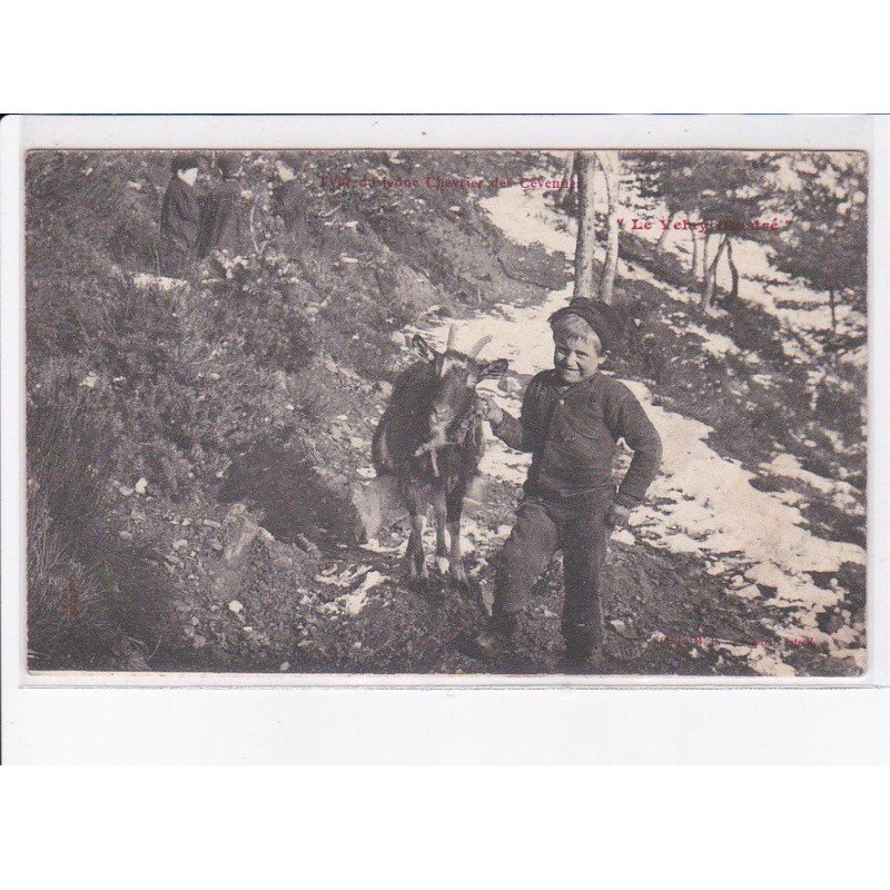 LE PUY EN VELAY: un enfant avec une chèvre - très bon état