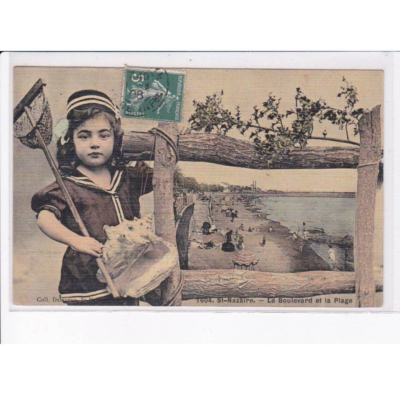 SAINT-NAZAIRE: le boulevard et la plage - très bon état