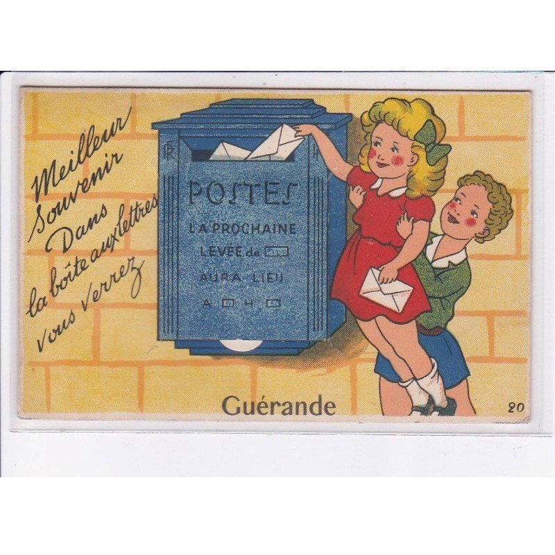 GUERANDE: postes, boîte aux lettres, illustration, système - très bon état
