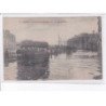 NANTES: les inondations, décembre 1910, le quai brancas, tramway - état