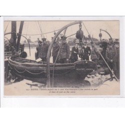 NANTES: la guerre européenne de 1914, soldats anglais sur le pont d'un transport - très bon état