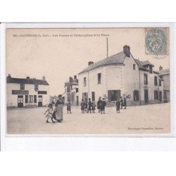 COUERON: les postes et télégraphes et la place - très bon état