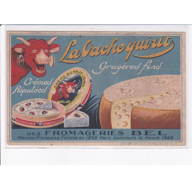 RABIER Benjamin: la vache qui rit, fromages fromageries bel maison française fondée en 1865 - état