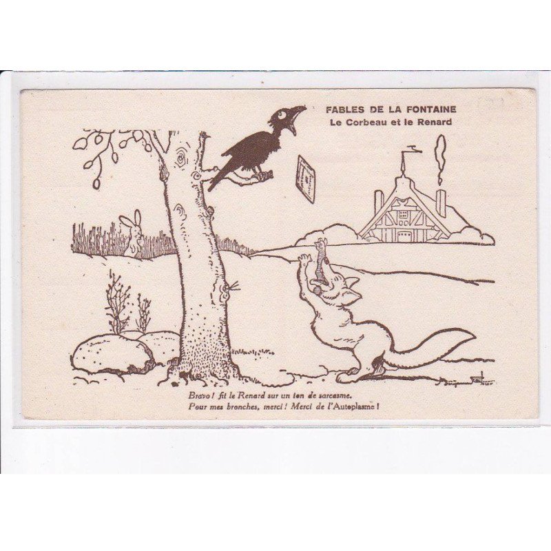 RABIER Benjamin: fables de la fontaine, le corbeau et le renard - très bon état