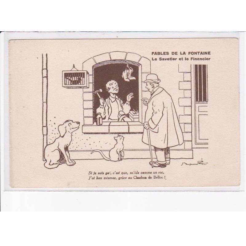RABIER Benjamin: fables de la fontaine le savetier et le financier, chien et chat - état